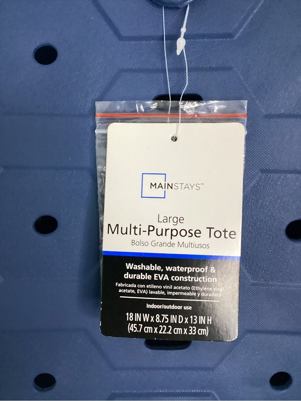 Mainstays Blue Silicone Large Multi-Purpose EVA Flex Tote - Picture 8 of 11